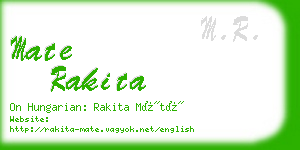 mate rakita business card